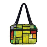 Square Stained Glass Mosaic Print Double Strap Bible Bag