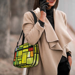 Square Stained Glass Mosaic Print Double Strap Bible Bag