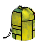 Square Stained Glass Mosaic Print Drawstring Makeup Bag