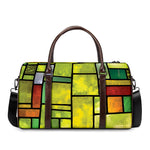 Square Stained Glass Mosaic Print Duffle Bag