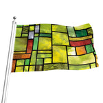 Square Stained Glass Mosaic Print Flag