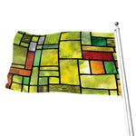 Square Stained Glass Mosaic Print Flag