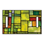 Square Stained Glass Mosaic Print Golf Cart Seat Cover
