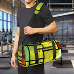 Square Stained Glass Mosaic Print Gym Bag