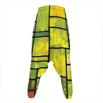 Square Stained Glass Mosaic Print Hammer Pants