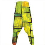 Square Stained Glass Mosaic Print Hammer Pants