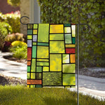Square Stained Glass Mosaic Print House Flag