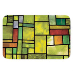 Square Stained Glass Mosaic Print Indoor Door Mat