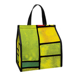 Square Stained Glass Mosaic Print Insulated Lunch Tote