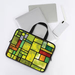 Square Stained Glass Mosaic Print Laptop Sleeve With Handle