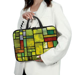 Square Stained Glass Mosaic Print Laptop Sleeve With Handle