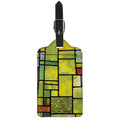 Square Stained Glass Mosaic Print Luggage Tag