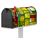Square Stained Glass Mosaic Print Mailbox Cover