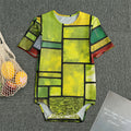 Square Stained Glass Mosaic Print Men's Bodysuit