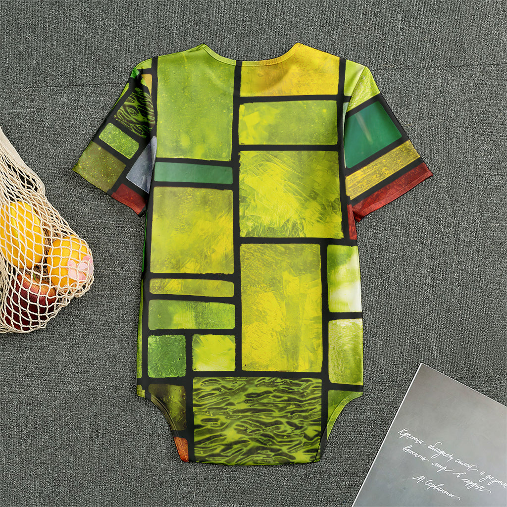 Square Stained Glass Mosaic Print Men's Bodysuit