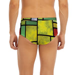Square Stained Glass Mosaic Print Men's Briefs