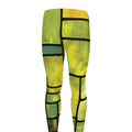 Square Stained Glass Mosaic Print Men's Leggings