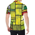 Square Stained Glass Mosaic Print Men's Shirt