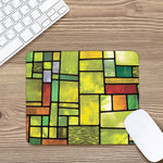 Square Stained Glass Mosaic Print Mouse Pad
