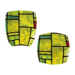 Square Stained Glass Mosaic Print Office Chair Cover