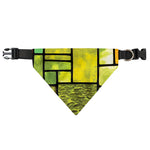 Square Stained Glass Mosaic Print Over The Collar Dog Bandana