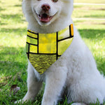 Square Stained Glass Mosaic Print Over The Collar Dog Bandana