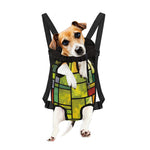 Square Stained Glass Mosaic Print Pet Carrier Backpack