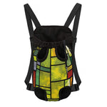 Square Stained Glass Mosaic Print Pet Carrier Backpack