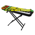 Square Stained Glass Mosaic Print Piano Keyboard Cover