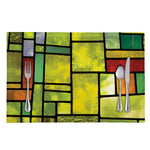 Square Stained Glass Mosaic Print Placemat