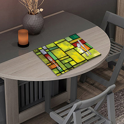 Square Stained Glass Mosaic Print Placemat