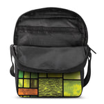 Square Stained Glass Mosaic Print Rectangular Crossbody Bag