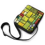 Square Stained Glass Mosaic Print Rectangular Crossbody Bag