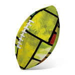 Square Stained Glass Mosaic Print Rugby Ball