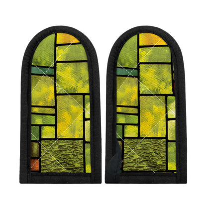 Square Stained Glass Mosaic Print Skillet Handle Cover