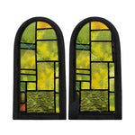 Square Stained Glass Mosaic Print Skillet Handle Cover