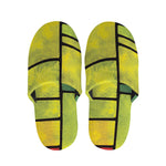 Square Stained Glass Mosaic Print Slippers