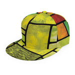 Square Stained Glass Mosaic Print Snapback Cap
