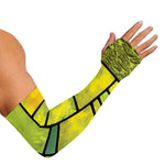 Square Stained Glass Mosaic Print Sun Protection Arm Sleeves