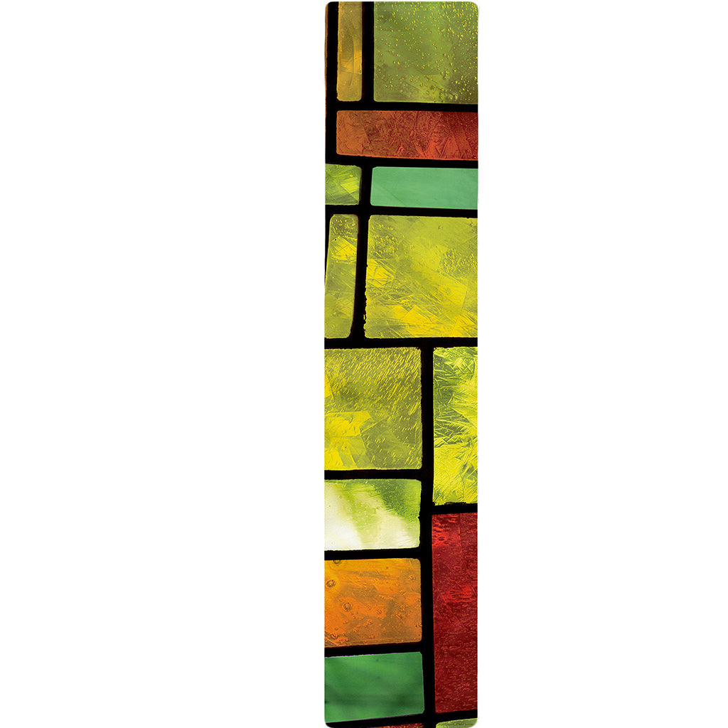 Square Stained Glass Mosaic Print Table Runner