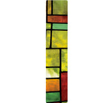 Square Stained Glass Mosaic Print Table Runner