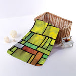 Square Stained Glass Mosaic Print Towel