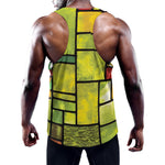Square Stained Glass Mosaic Print Training Tank Top