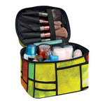 Square Stained Glass Mosaic Print Travel Makeup Bag