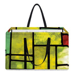 Square Stained Glass Mosaic Print Utility Tote Bag