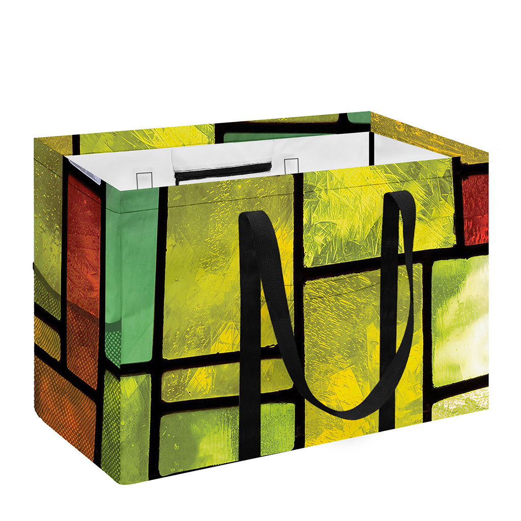 Square Stained Glass Mosaic Print Utility Tote Bag