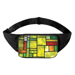 Square Stained Glass Mosaic Print Waist Bag
