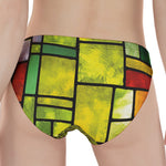 Square Stained Glass Mosaic Print Women's Panties