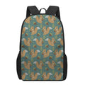 Squirrel Knitted Pattern Print 17 Inch Backpack