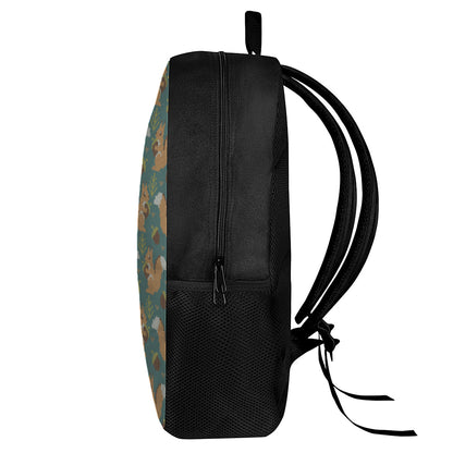 Squirrel Knitted Pattern Print 17 Inch Backpack